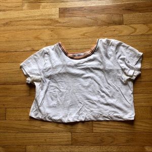 Madewell Rainbow-Neck Cropped Tee